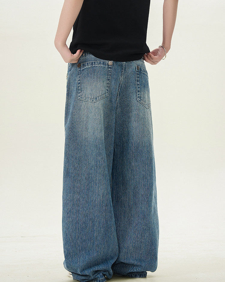 Vintage Wide-Leg Straight Denim