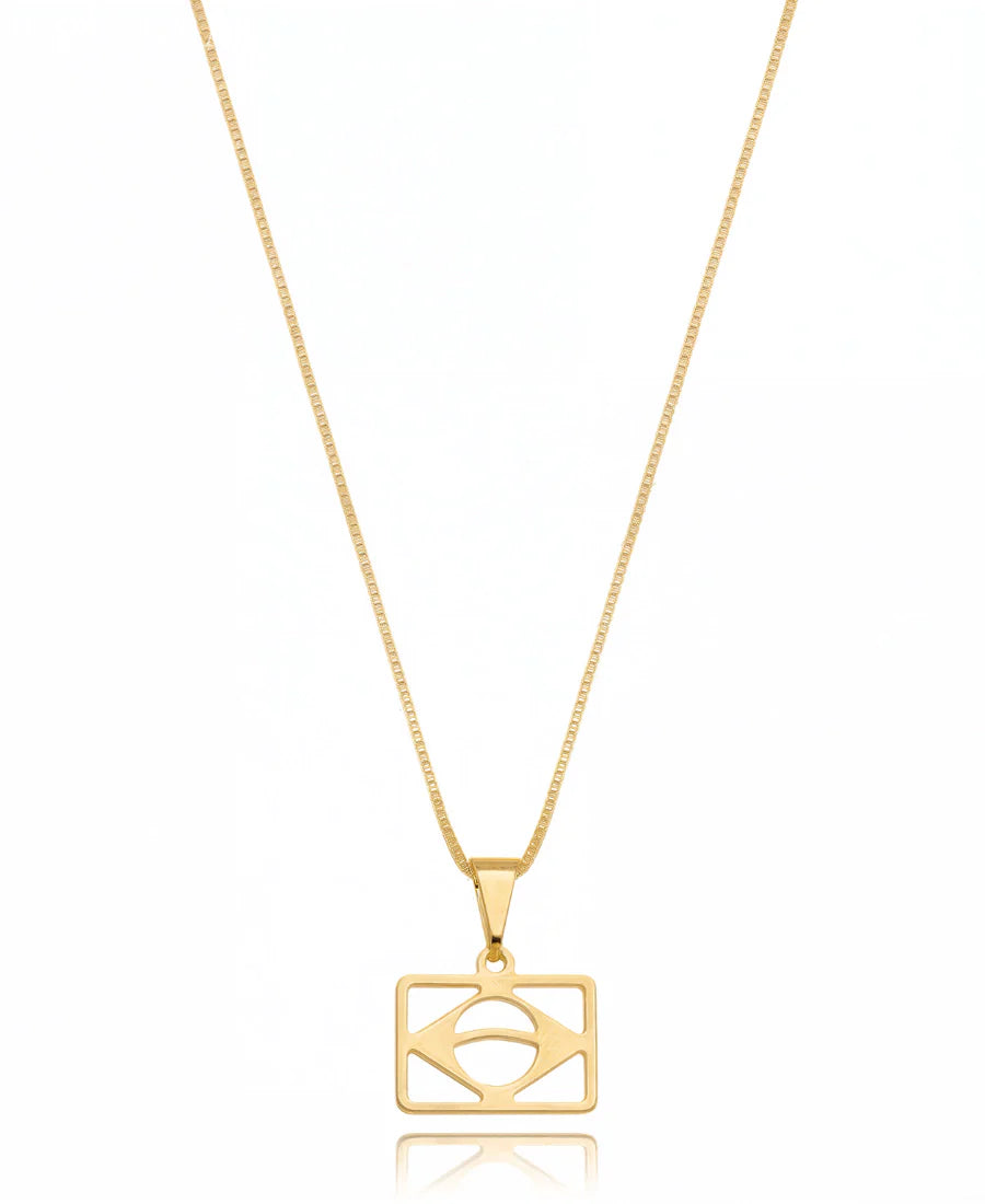 Brazil Pendant Necklace – 18K Gold Plated