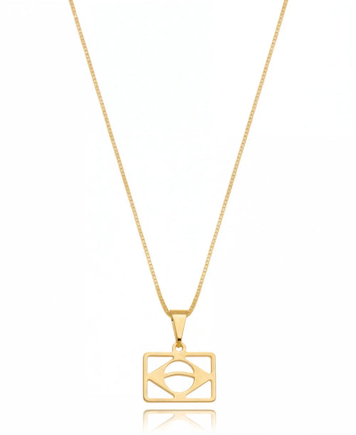 Brazil Pendant Necklace – 18K Gold Plated