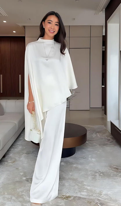 Two Piece Set with Tunic and Wide-Leg Pants
