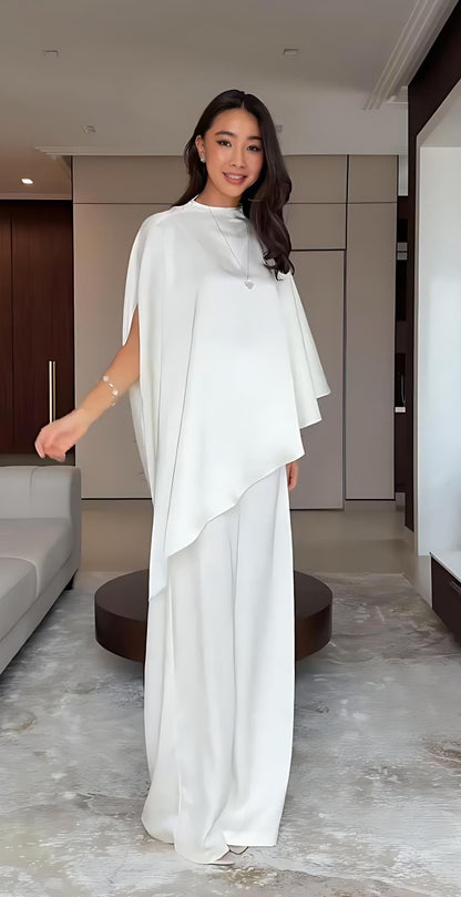 Two Piece Set with Tunic and Wide-Leg Pants