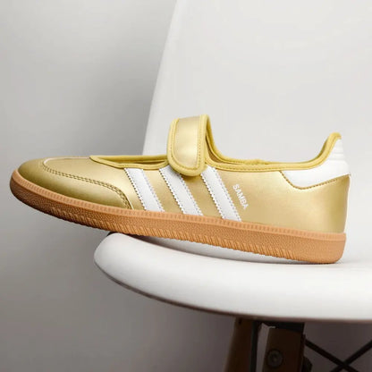 Samba Jane Gold Metallic White