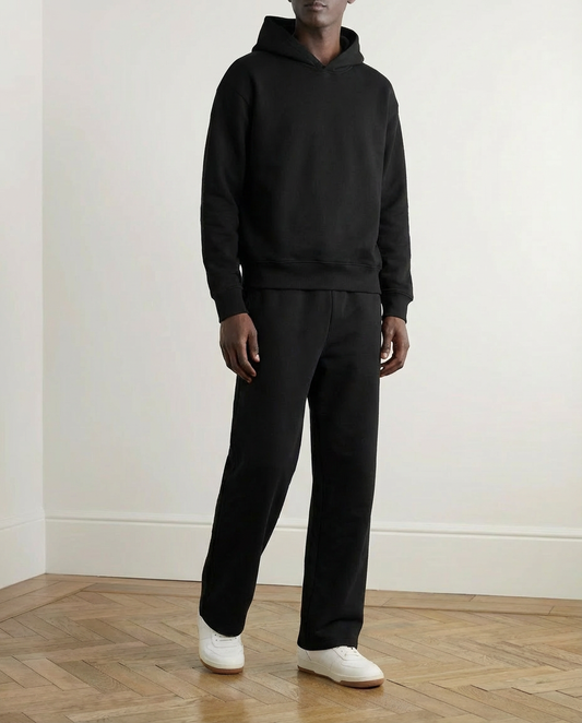 2-Piece Loose Fit Hoodie & Joggers Set – Black