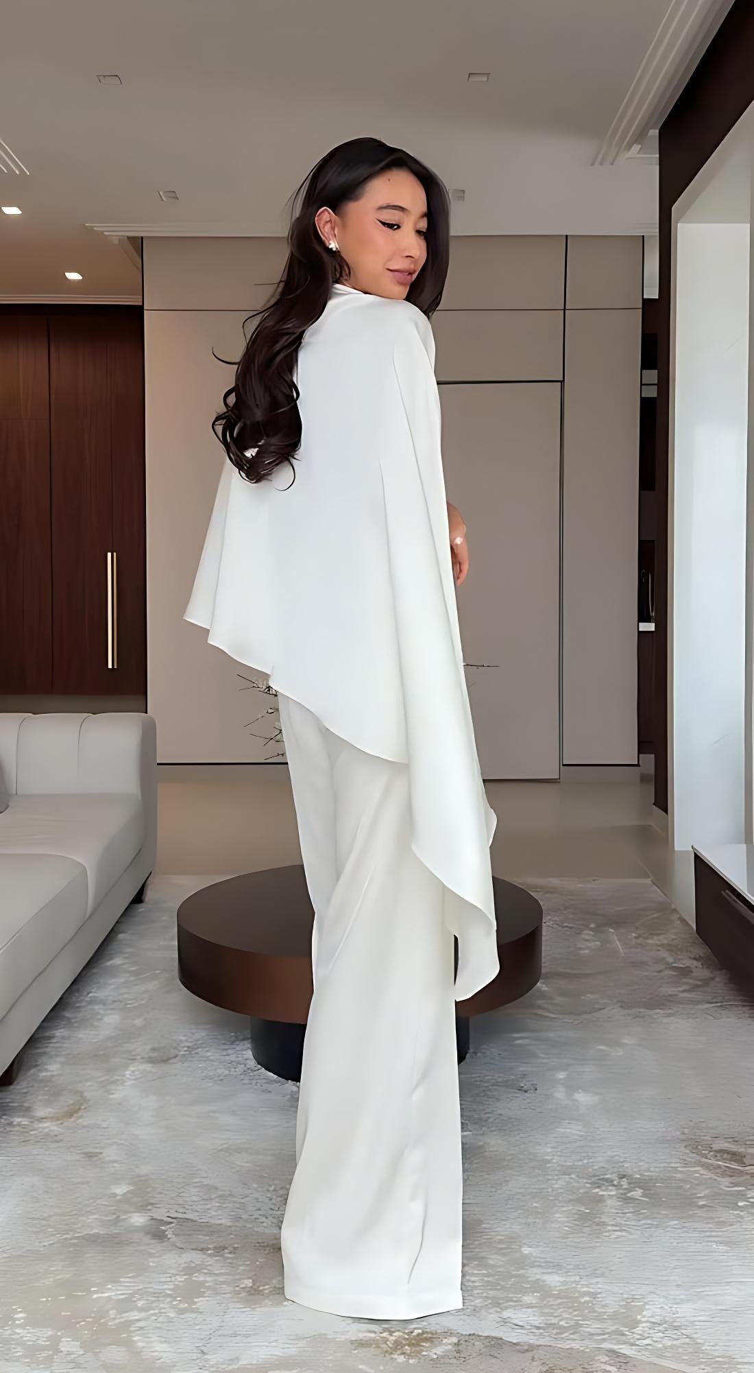Two Piece Set with Tunic and Wide-Leg Pants