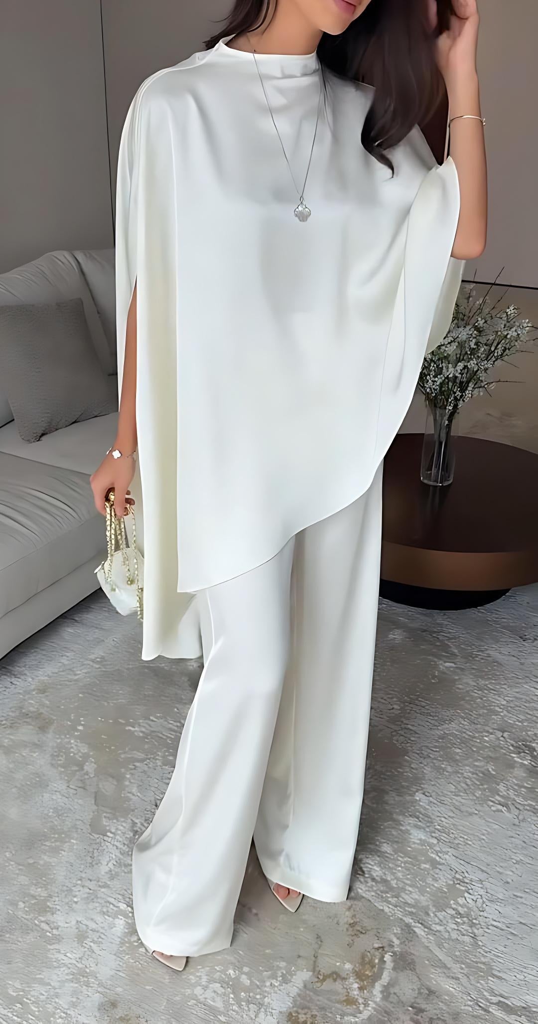 Two Piece Set with Tunic and Wide-Leg Pants
