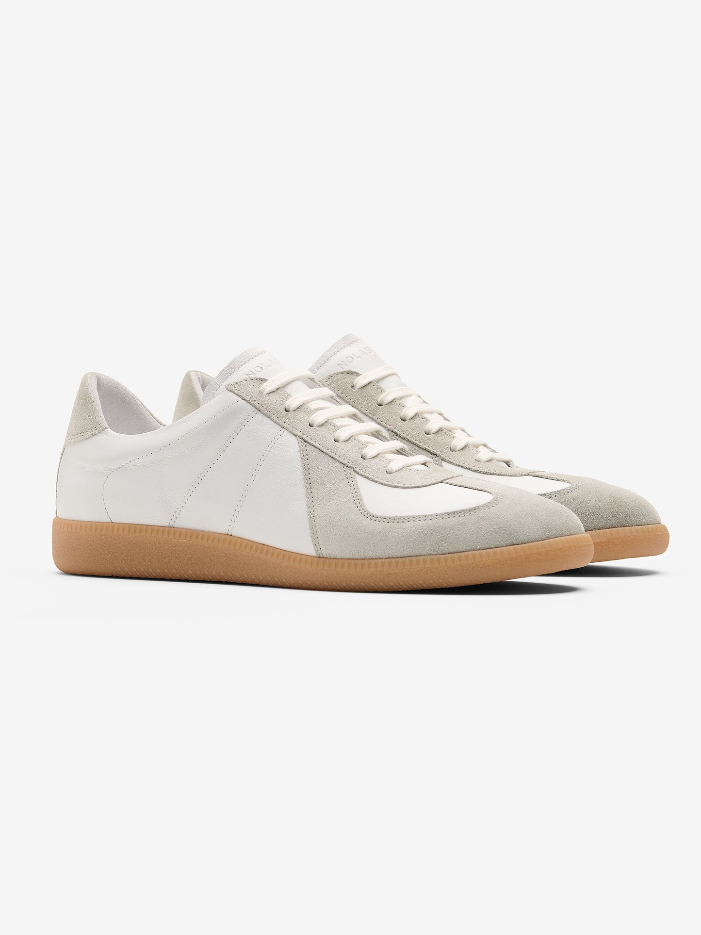Maison Leather Suede White and Light Grey
