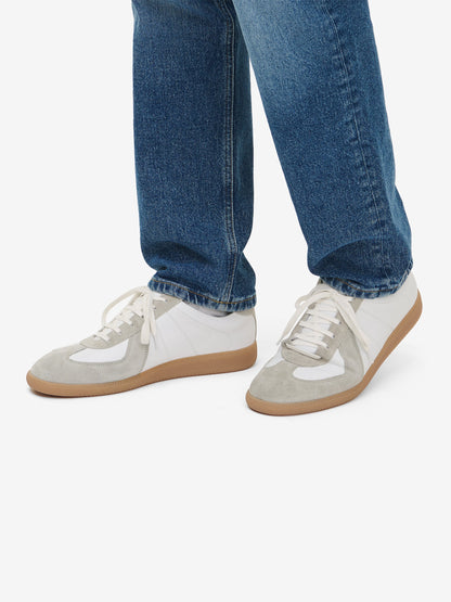 Maison Leather Suede White and Light Grey