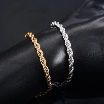 Stainless Steel Rope Chain Bracelet