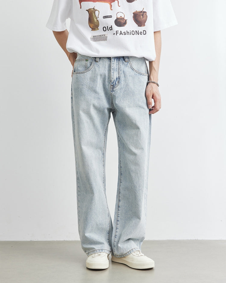 Soft Stone Straight Denim