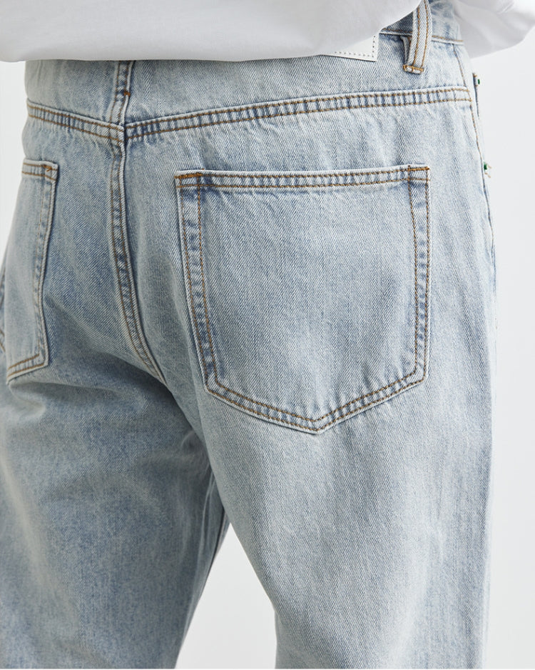 Soft Stone Straight Denim