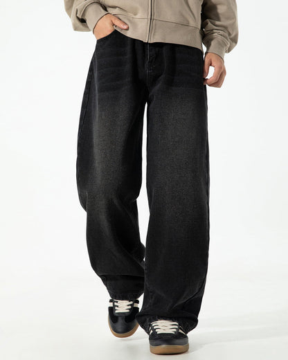 The Stonewash Draped Denim Jeans